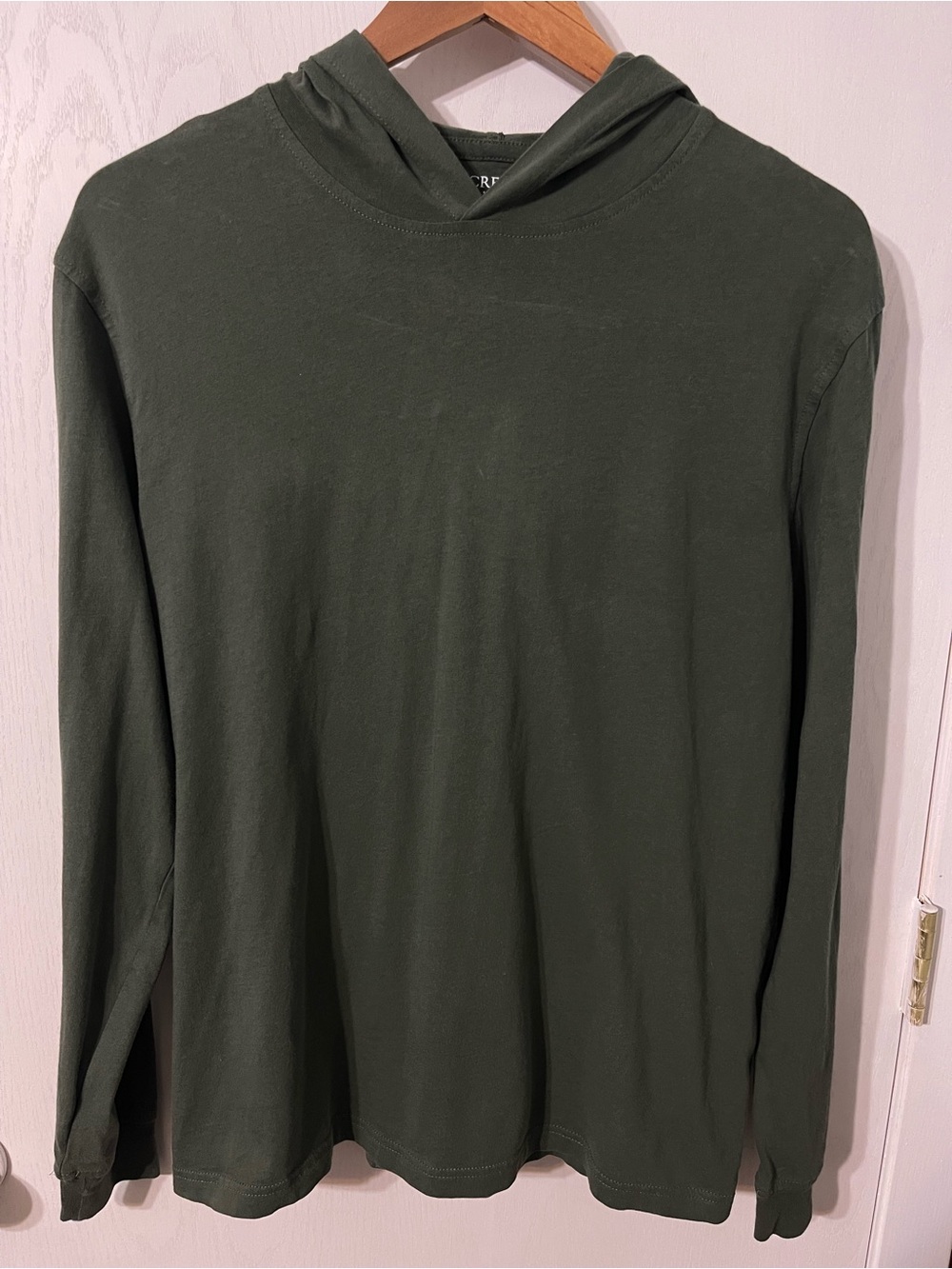 J. Crew Olive Green Hooded Long Sleeve Shirt
